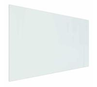 vidaXL Placa de chimenea de cristal, transparente, 100 x 60 cm, cristal, placa de vidrio para chimenea, protección de suelo resistente al calor, templado, para chimenea