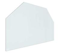 vidaXL Placa de chimenea de vidrio transparente 80 x 50 cm vidrio, accesorios para chimeneas, placa protectora transparente, cubierta de vidrio moderna, interior, ignífugo