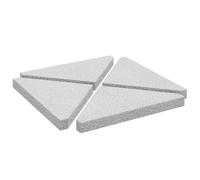 vidaXL Placa de Peso para sombrilla 4 uds Granito Gris Triangular 14kg, Peso Base para sombrilla, Peso Base, Base para sombrilla, Placa para sombrilla