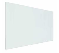 vidaXL Placa de Vidrio para Chimenea Transparente 80 x 50 cm Cristal, Accesorio Moderno para Chimenea, Protector de Vidrio para casa, Almohadilla Resistente al Fuego, Plato Protector