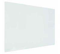 vidaXL Placa de Vidrio para Chimenea Transparente 80 x 60 cm Cristal, Accesorio Moderno para Chimenea, Protector de Vidrio para casa, Almohadilla Resistente al Fuego, Plato Protector