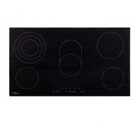 VidaXL Placa de Vitrocerámica 5 Zonas 77cm Negra