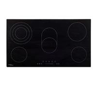 vidaXL Placa Vitrocerámica 5 Quemadores Control Táctil Cocina Inducción Eléctrica Empotrada Autosuficiente Instalación 77 cm 8500 W