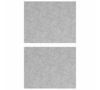 vidaXL Placas de Aluminio Acanaladas Set de 2 Antideslizantes 50X40 cm Texturizadas Duraderas para Interior Exterior Alfombrillas Treads Hojas Acanaladas Entrada Pasillo Seguridad Industrial Cubiert