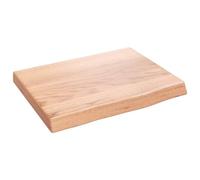 vidaXL Encimera de Baño, Tablero Plegable de Mesa, Encimera de Estantería Escritorio, Encimera para Armario, Madera Maciza Tratada Marrón Claro