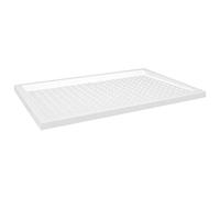 vidaXL Plato de Ducha con Puntos Base Placa Receptor Cuarto de Baño Aseo Resistente a Arañazos Manchas Antideslizante ABS Blanco 80x120x4 cm