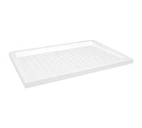 vidaXL Plato de Ducha con Puntos Base Placa Receptor Cuarto de Baño Aseo Resistente a Arañazos Manchas Antideslizante ABS Blanco 70x100x4 cm