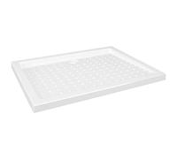 vidaXL Plato de Ducha con Puntos Base Placa Receptor Cuarto de Baño Aseo Resistente a Arañazos Manchas Antideslizante ABS Blanco 90x70x4 cm