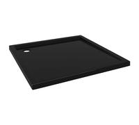 vidaXL Plato de Ducha Cuadrado Placa Receptor Cuarto de Baño Aseo Inodoro Resistente a Arañazos Manchas Antideslizante de ABS Negro 80x80 cm