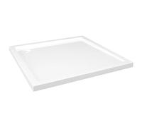 vidaXL Plato de Ducha Cuadrado Placa Receptor Cuarto de Baño Aseo Inodoro Resistente a Arañazos Manchas Antideslizante de ABS Negro 90x90 cm
