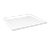 vidaXL Plato de ducha rectangular blanco ABS 80x90 cm