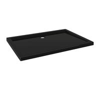 vidaXL Plato de Ducha Rectangular Placa Receptor Cuarto de Baño Aseo Inodoro Resistente a Arañazos Manchas Antideslizante ABS Negro 70x100 cm
