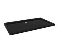 vidaXL Plato de Ducha Rectangular Placa Receptor Cuarto de Baño Aseo Inodoro Resistente a Arañazos Manchas Antideslizante Negro ABS 70x120 cm