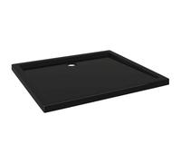 vidaXL Plato de Ducha Rectangular Placa Receptor Cuarto de Baño Aseo Inodoro Resistente a Arañazos Manchas Antideslizante Negro ABS 80x90 cm