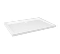 vidaXL Plato de Ducha Rectangular Placa Receptor Cuarto de Baño Aseo Inodoro Resistente a Arañazos Manchas Antideslizante ABS Blanco 70x100 cm