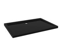 vidaXL Plato de Ducha Rectangular Placa Receptor Cuarto de Baño Aseo Inodoro Resistente a Arañazos Manchas Antideslizante Negro ABS 80x110 cm