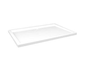 vidaXL Plato de Ducha Rectangular Placa Receptor Cuarto de Baño Aseo Inodoro Resistente a Arañazos Manchas Antideslizante ABS 80x120 cm