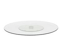 vidaXL Plato Giratorio Tartas Servir Comida Vidrio Templado Soporte Redondo Placa Giratoria Cristal Seguridad Transparente Postres Pasteles Platos