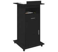 vidaXL Podio Roble Negro 55 x 55 x 107 cm Madera de ingeniería, Podio de Oficina Moderno, diseño de Madera, Organizador práctico, Escritorio Duradero con Opciones de Almacenamiento