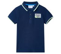 vidaXL Polo de Niños de Manga Corta Ropa Infantil Informal Algodón Azul Oscuro 128