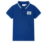 vidaXL Polo Infantil de Manga Corta Ropa de Niños Informal Algodón Azul Oscuro 104