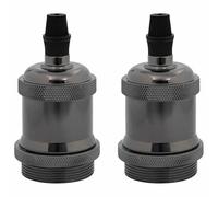 vidaXL Portalámparas 2 uds Bronce Negro Brillante E27, Base de lámpara, portalámparas de Rosca, portalámparas, portalámparas, portalámparas E27