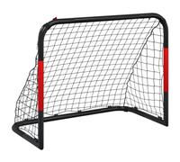 vidaXL Portería de fútbol con Red Acero Rojo y Negro 90x48x71 cm, portería de fútbol con Red de jardín, Red de portería de fútbol, portería de Entrenamiento de fútbol