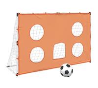 vidaXL Portería de fútbol con Tela de puntería y balón 182x62x118 cm, portería de fútbol para niños, portería de fútbol pequeña, portería de fútbol portátil