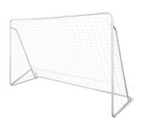 vidaXL Portería de Fútbol, Red de Portería Deportiva, Red de Práctica de Fútbol, Portería de Exterior, Acero de Calidad 240X90 X150 cm