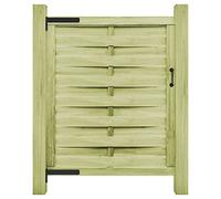 vidaXL Portillon jardín verde 100x125cm terraza valla madera de pino impregnado