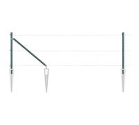 vidaXL Postes de cerca con punta 13 piezas Ø32 mm 100 cm acero galvanizado ajustable en altura
