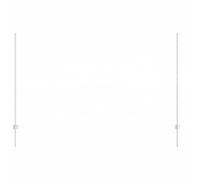 vidaXL Poste de Cerca U-Channel 22 piezas 150 cm Acero galvanizado Plateado