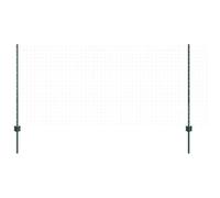 vidaXL Poste de cerca empotrado 11 uds. Verde 140 cm | Hecho de acero de alta calidad, líneas claras que se adaptan a cualquier exterior, viene con todo lo que necesitas,