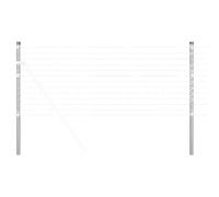 vidaXL Poste de Valla 12 pcs Plateado 90 cm, Poste de valla exterior, cercado de jardín para un perímetro seguro, partición duradera y paisajismo