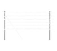 vidaXL Poste de Valla 12 uds. Plateado 120 cm