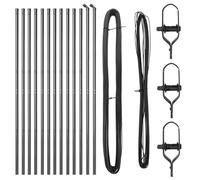 vidaXL Poste de Valla 13 pcs Gris Acero
