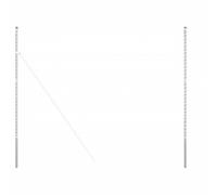 vidaXL Poste de Valla 2 pcs Plateado Acero con Recubrimiento en Polvo, Poste de Valla Exterior, cercado de jardín para un perímetro Seguro, partición Duradera y paisajismo