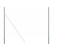 vidaXL Poste de Valla 2 pcs Verde Acero con recubrimiento en polvo, Poste de valla exterior, cercado de jardín para un perímetro seguro, partición duradera y paisajismo