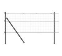 vidaXL Poste de Valla 7 pcs Gris Acero