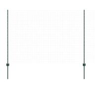 vidaXL Postes de Cerca 11 pcs Canal U Verde 150 cm Acero