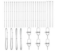 vidaXL Postes de Cerca 26 Pcs Ø32mm 210cm Acero Galvanizado con Acabado Antioxidante para un Soporte Duradero al Aire Libre y Fácil Instalación. Postes de Jardín y Terrazas con un Diseño Moderno, IDE