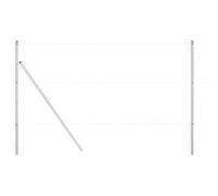 vidaXL Postes de Cerca 26 Pcs Gris Ø32mm 200cm Acero Galvanizado Con Diseño Duradero Para Soporte de Cercado y Barandilla Espacio Exterior Jardín Terraza Marcador Moderno de Límite Residencial