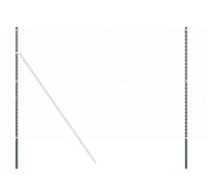 vidaXL - Postes de valla de acero termolacado verde de 200 cm, ideal para exteriores, resistente a la corrosión y al óxido, el kit incluye 2 postes con accesorios y tornillos para una