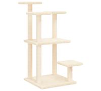 vidaXL Postes rascadores para gatos con plataformas crema 98,5 cm