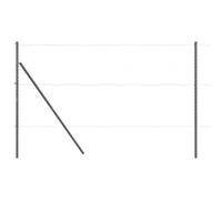 vidaXL Posts de cerca 26 Pcs Gris Ø32mm 210cm de Acero Galvanizado con Acabado Mate. Soporte Perfecto para tus Exteriores y Fácil de Instalar. Ideal para Tu Jardín o Terraza. Diseño Moderno para Del