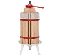 vidaXL Prensa de Vino y Fruta Mosto con Paño de Tela Utensilios Accesorios Cocina Comedor Bar Casa Hogar Menaje Preparación 24 L Madera Roble