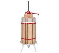 vidaXL Prensa de Vino y Fruta Mosto con Paño de Tela Utensilios Accesorios Cocina Comedor Bar Casa Hogar Menaje Preparación 30 L Madera Roble