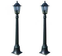 VidaXL Preston Farola de Jardín E27 105cm Verde Oscuro 2 Unidades