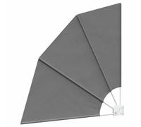 vidaXL Privacidad para balcón, 160 x 160 cm, poliéster, gris claro, jardín y terraza, moderno, protección plegable, protección UV, separación de balcones
