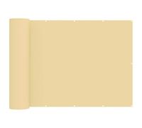 vidaXL Protección visual para balcón, 1,8 x 15 m, tela con revestimiento de poliuretano beige, protección visual con ojales de aluminio y cuerda, resistente a la intemperie para exteriores, cubierta